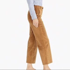 J Crew Corduroy Cropped Ankle Camel Trouser Pants
